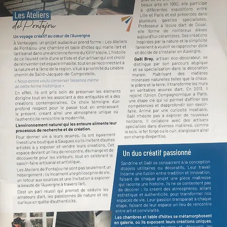 Et Tables D'hotes - Les Ateliers De Pontajou - Pelerin Navette Gratuite A Saugues